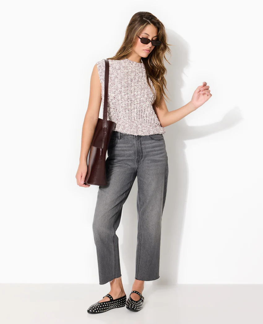 Pimkie Pull sans manches en maille moulinée