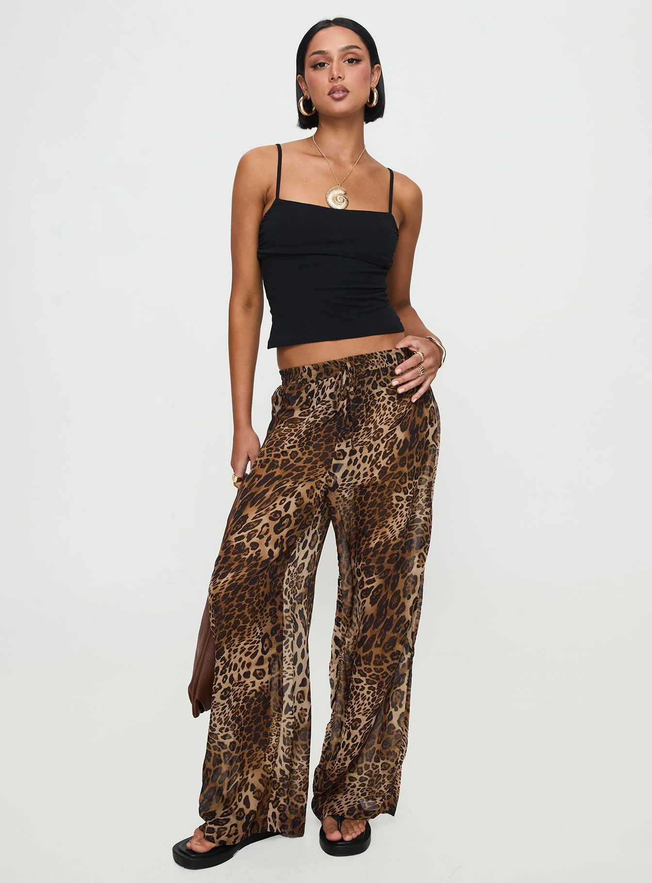 Fyre Wide Leg Pant Leopard