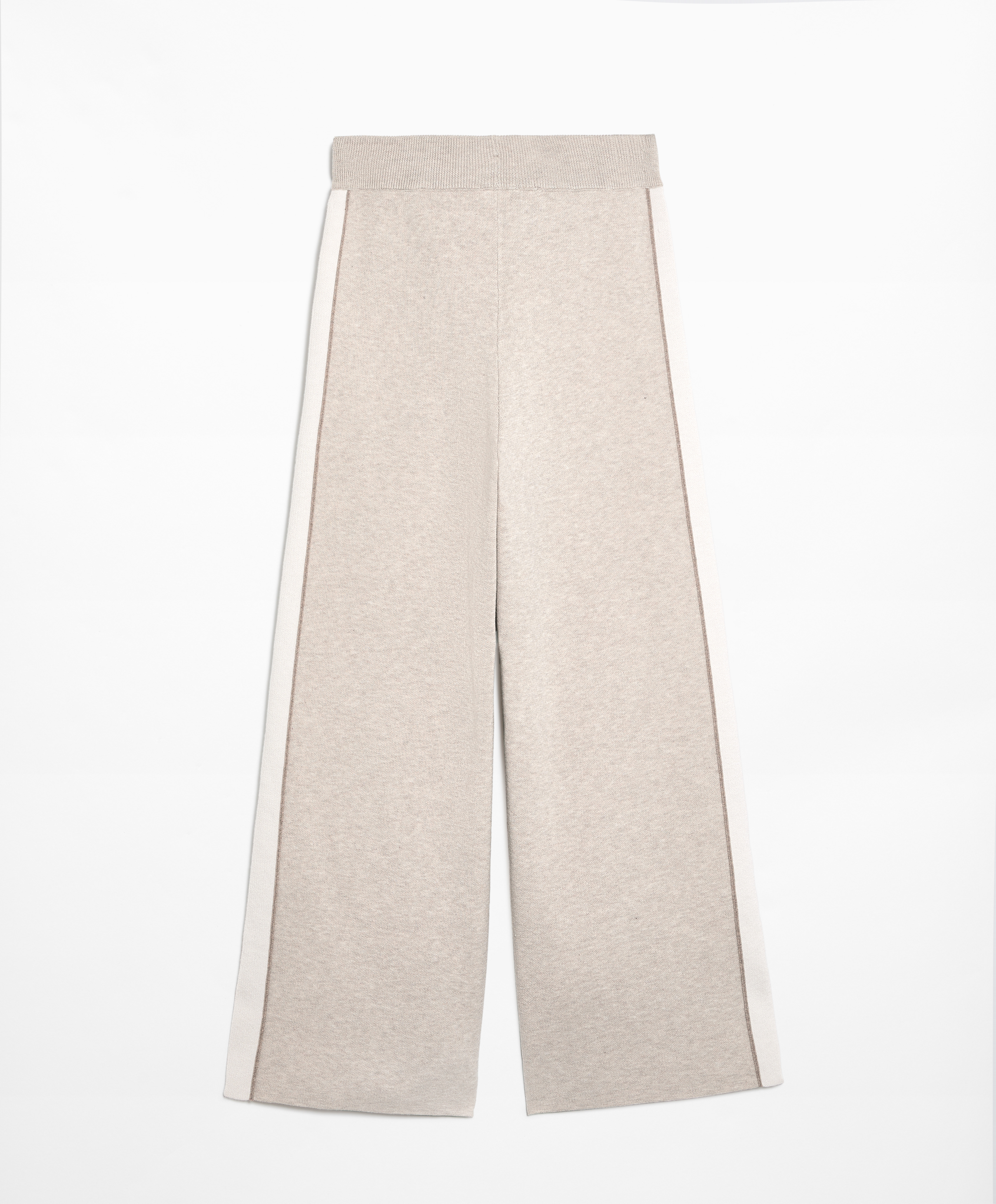 OYSHO Knit straight leg trousers with piping