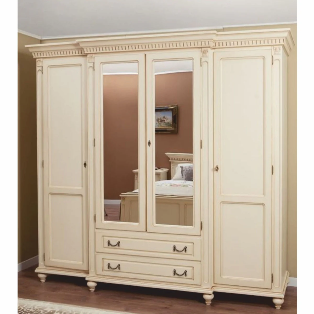 Luxury Baroque Bedroom Cabinet Cream 234 cm - Baroque Bedroom Furniture