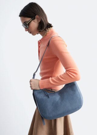 & Other Stories RIB-KNIT MERINO WOOL POLO TOP