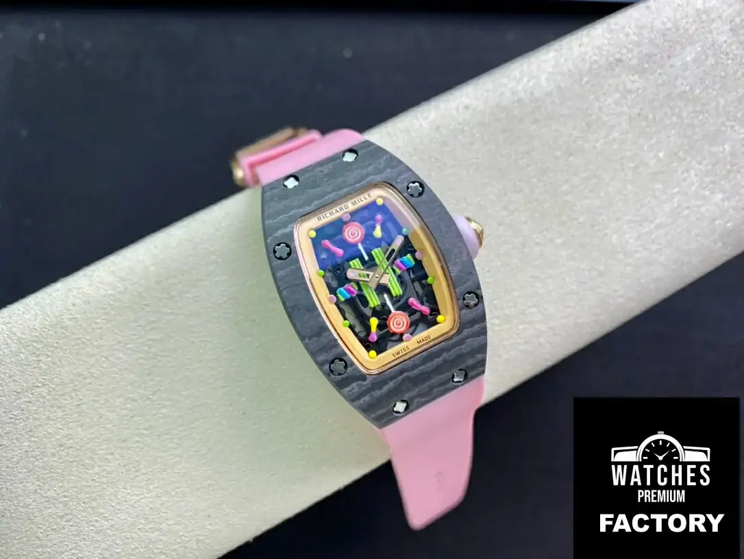 Richard Mille RM-07 Bon Bon RM Factory Pink Rubber Strap