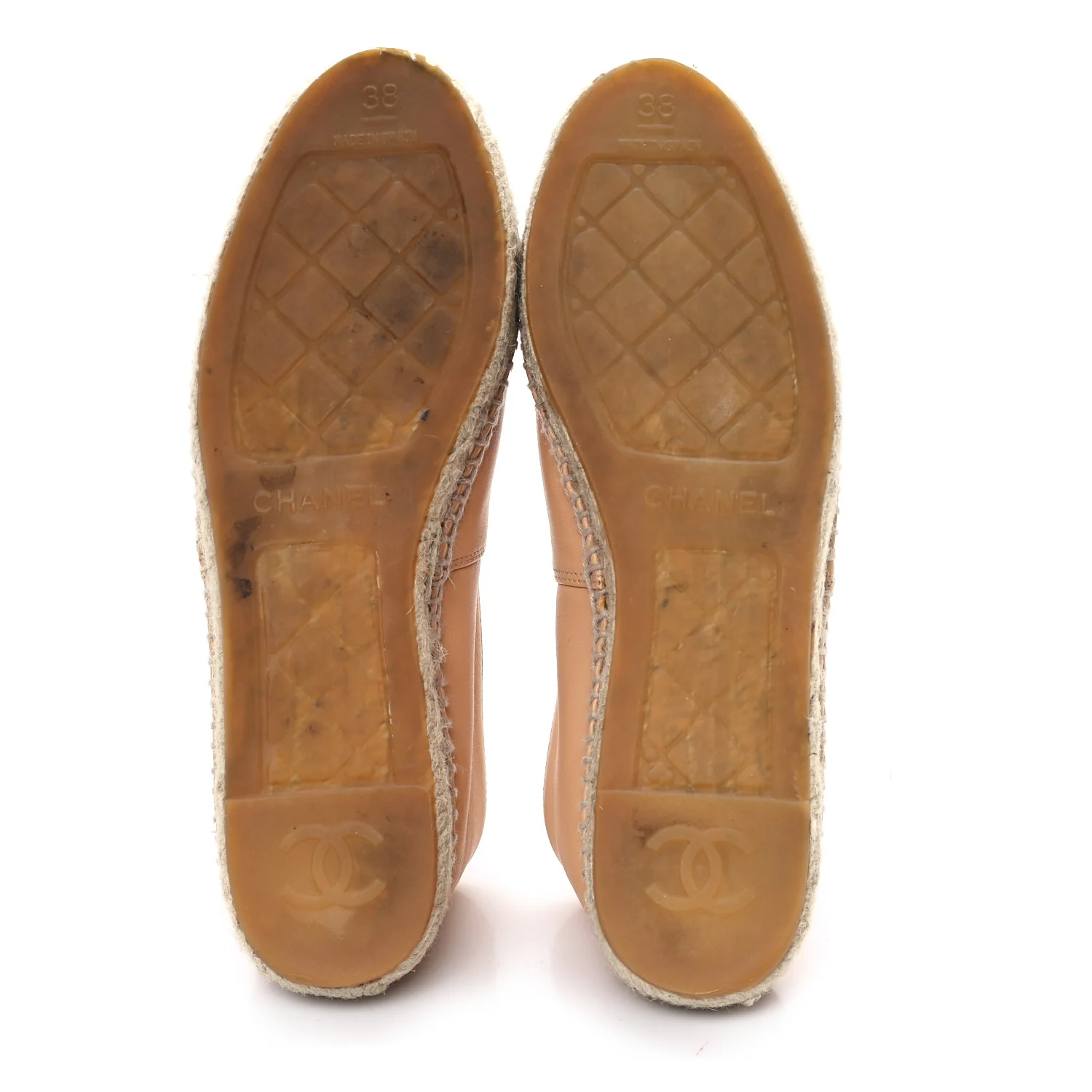 Lambskin CC Espadrilles 38 Nude - Top Club
