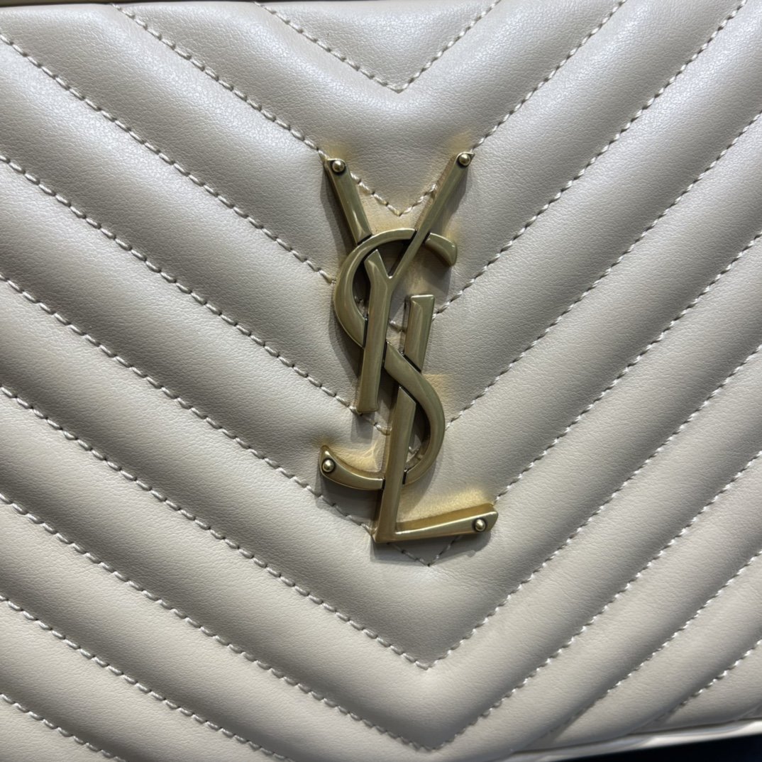 Y Lou Camera Bag Beige With Gold Toned Hardware - Top Club