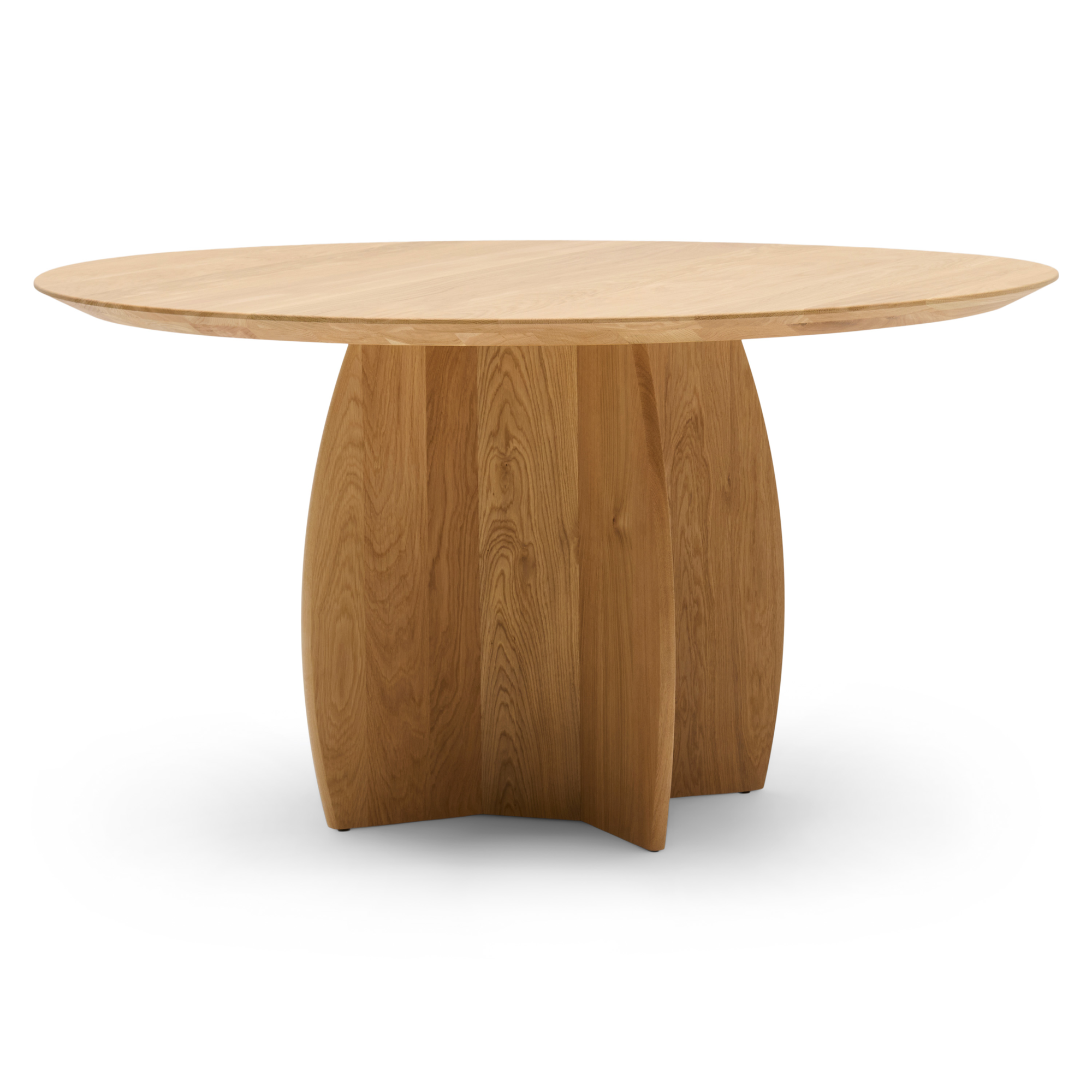 Eettafel Momo Groove naturel verfijnd eiken Ø150 cm