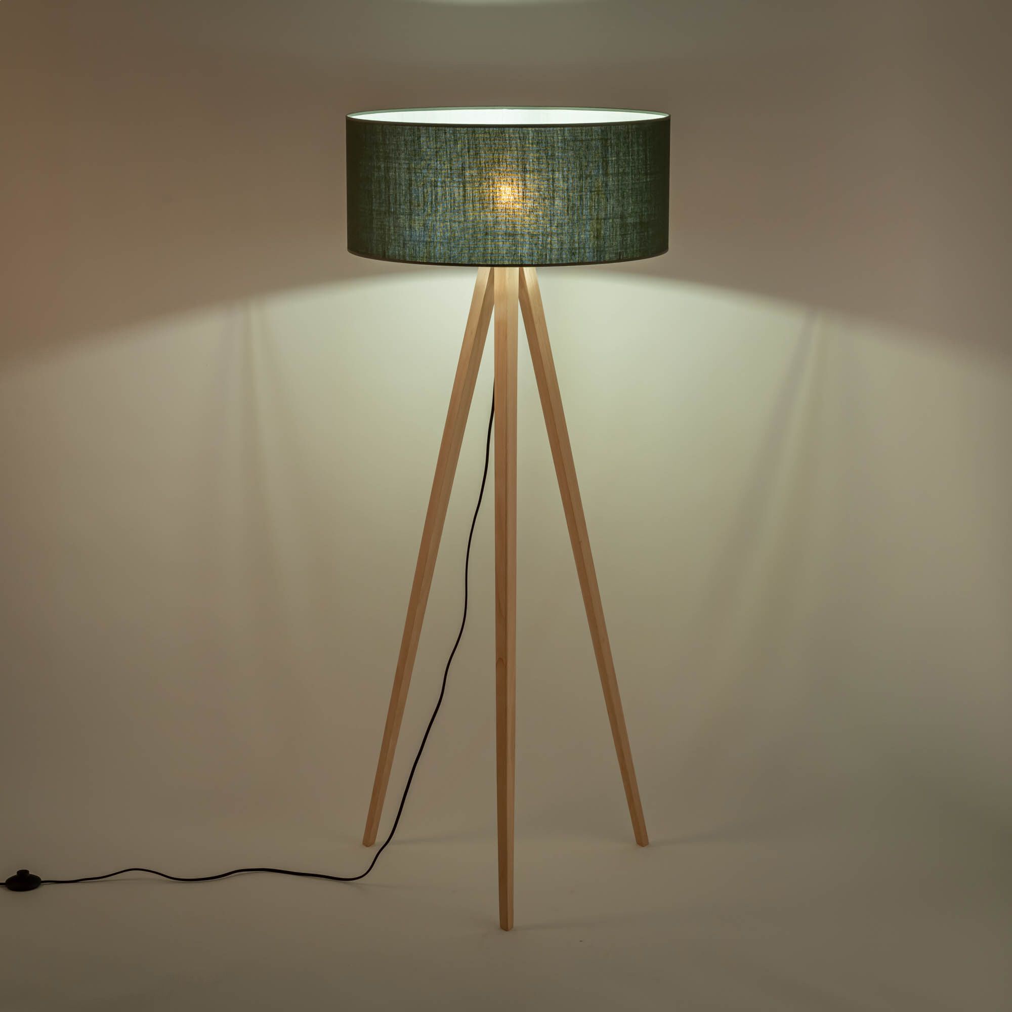 MISTRAL - Abat-jour cylindrique en coton D60cm - vert cèdre