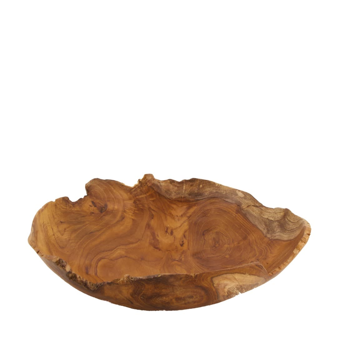 Bowl waxed teak