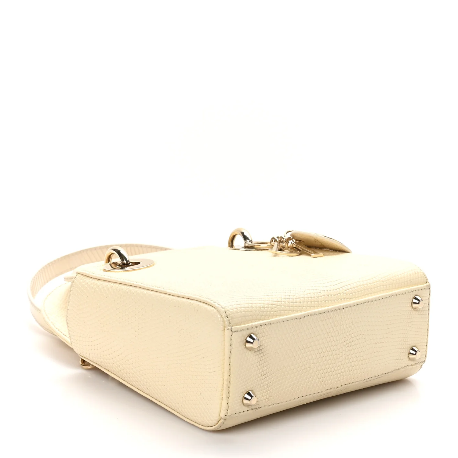 Lizard Mini Lady Dior White - Top Club
