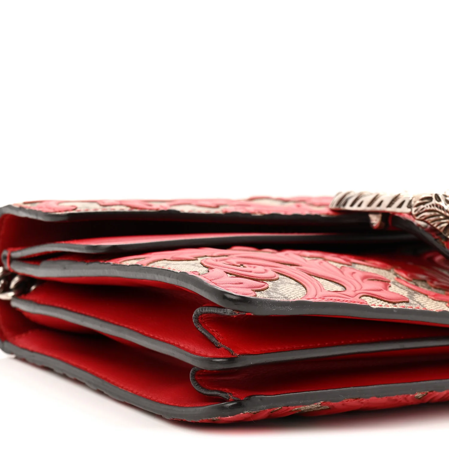 GG Supreme Monogram Arabesque Dionysus Shoulder Bag Hibiscus Red - Top Club