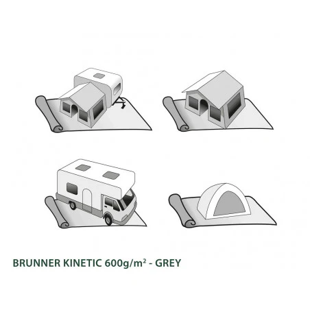 Brunner Kinetic 600 3 x 4 m - Gray caravan advance floor