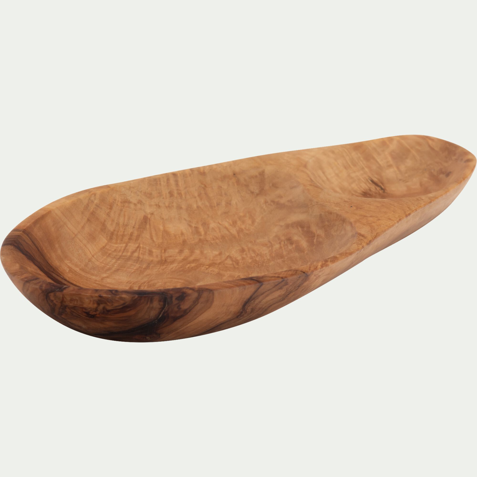 OLIVE - Plat à olives en bois d'olivier L17cm - naturel