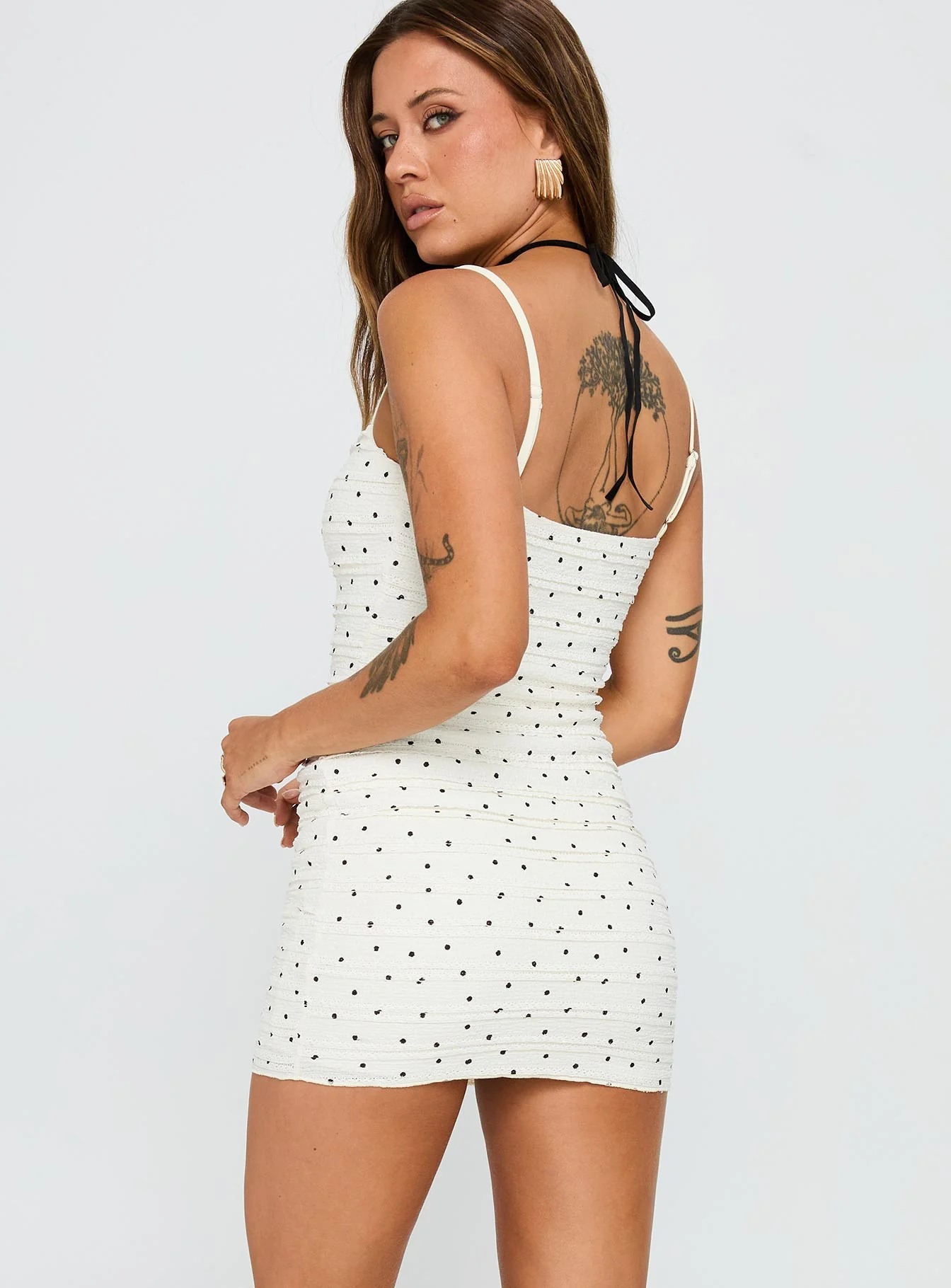 Gradine Mini Dress Polka Dot