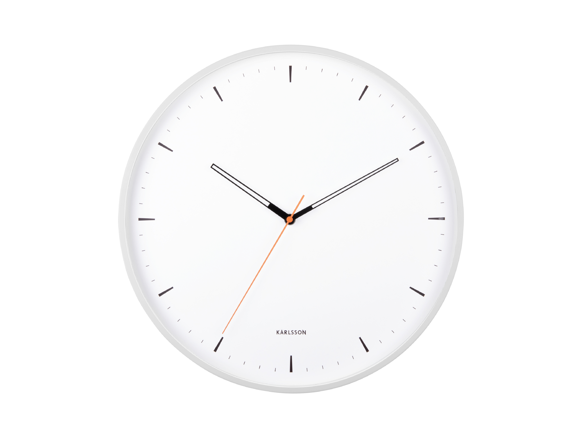 Wall clock Calm iron matt white