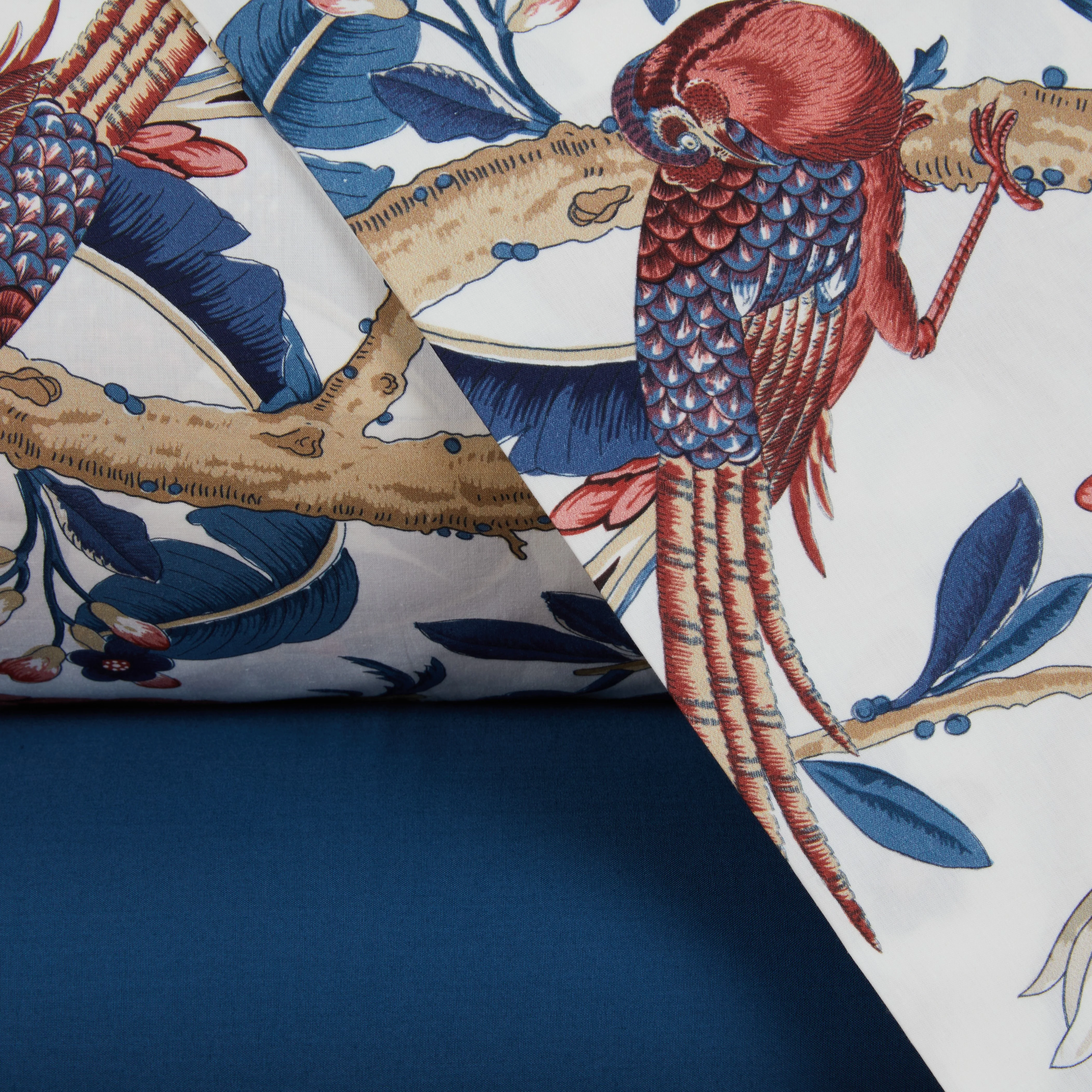 Completo Lenzuola In Percalle Paradise'S Bird Matrimoniale