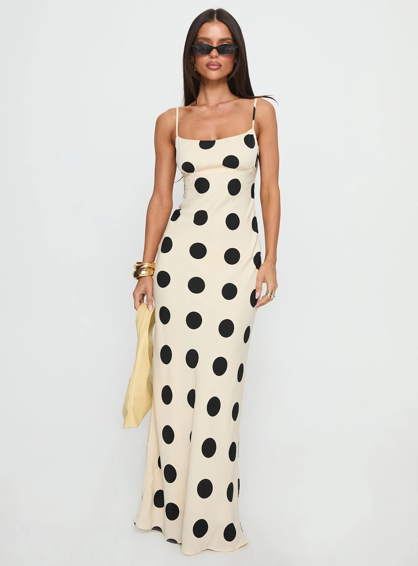 Avienna Maxi Dress Cream / Polka Dot