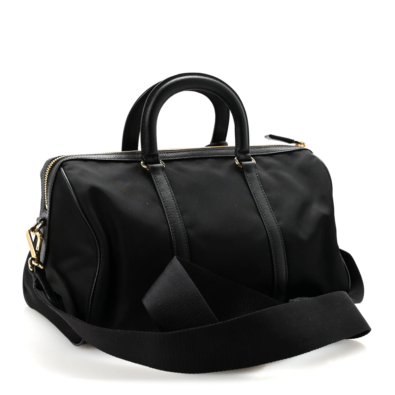Re-Nylon Saffiano Medium Re-Edition 1978 Top Handle Bag Black - Top Club