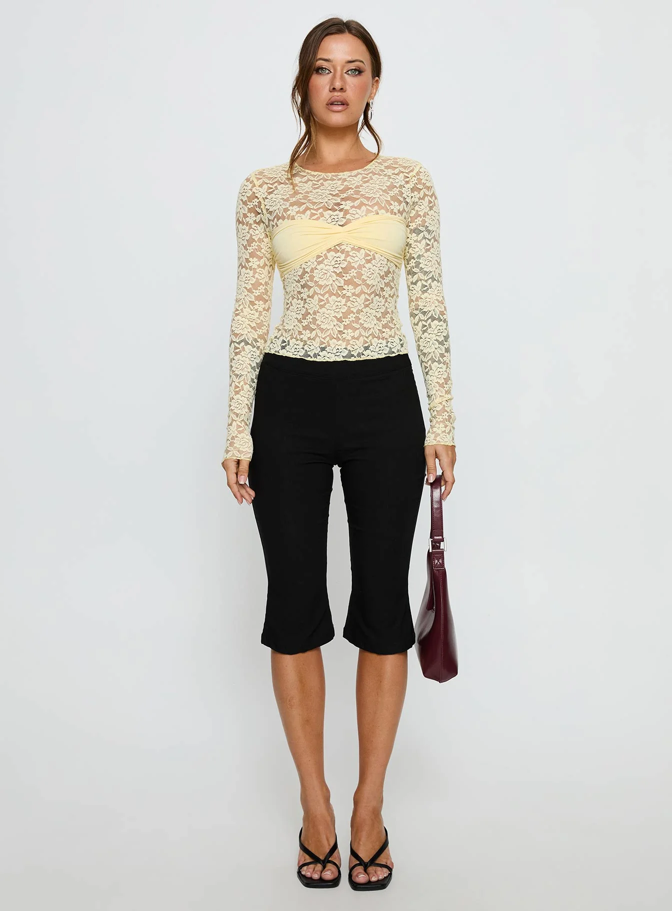 Midnight Long Sleeve Top Vanilla Custard