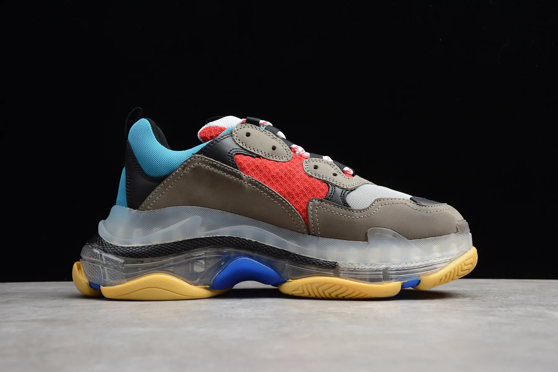 Balenciaga Triple S Sneakers – Grey Red Blue - Sneaker Replica Workshop