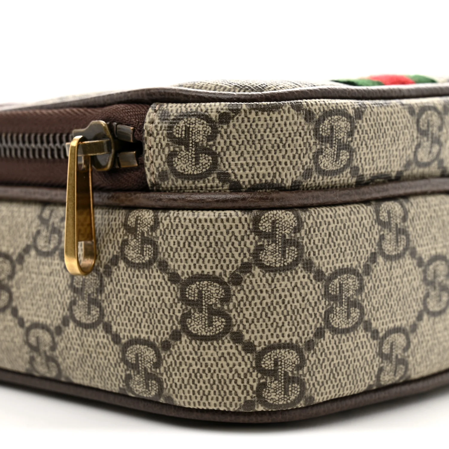 GG Supreme Monogram Web Mini Ophidia Double Zip Messenger Bag Beige New Acero - Top Club