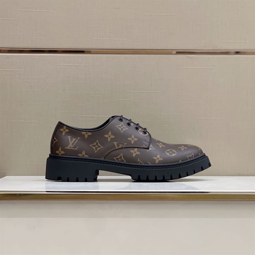 LOUIS VUITTON LV BLACK ICE DERBY MONOGRAM CANVAS   LVS102 - Sneaker Replica Workshop