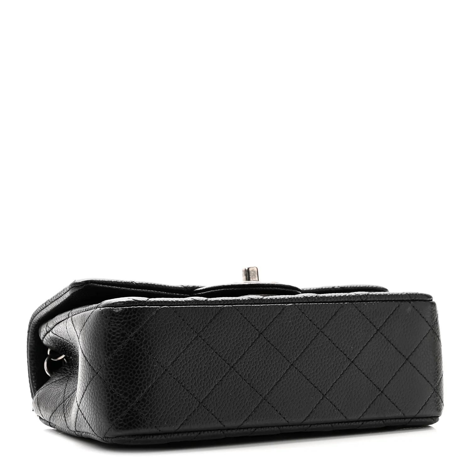 Caviar Quilted Mini Rectangular Flap Black - Top Club
