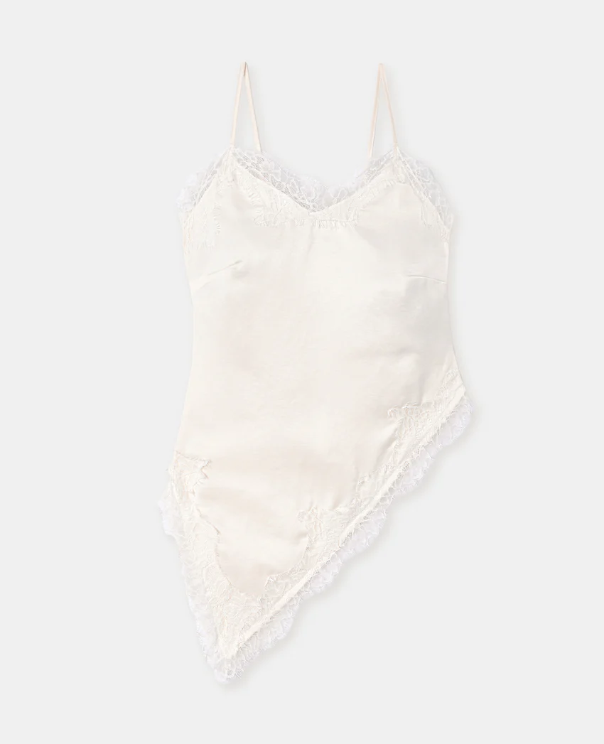 Pimkie Top asymétrique satin et dentelle esprit lingerie