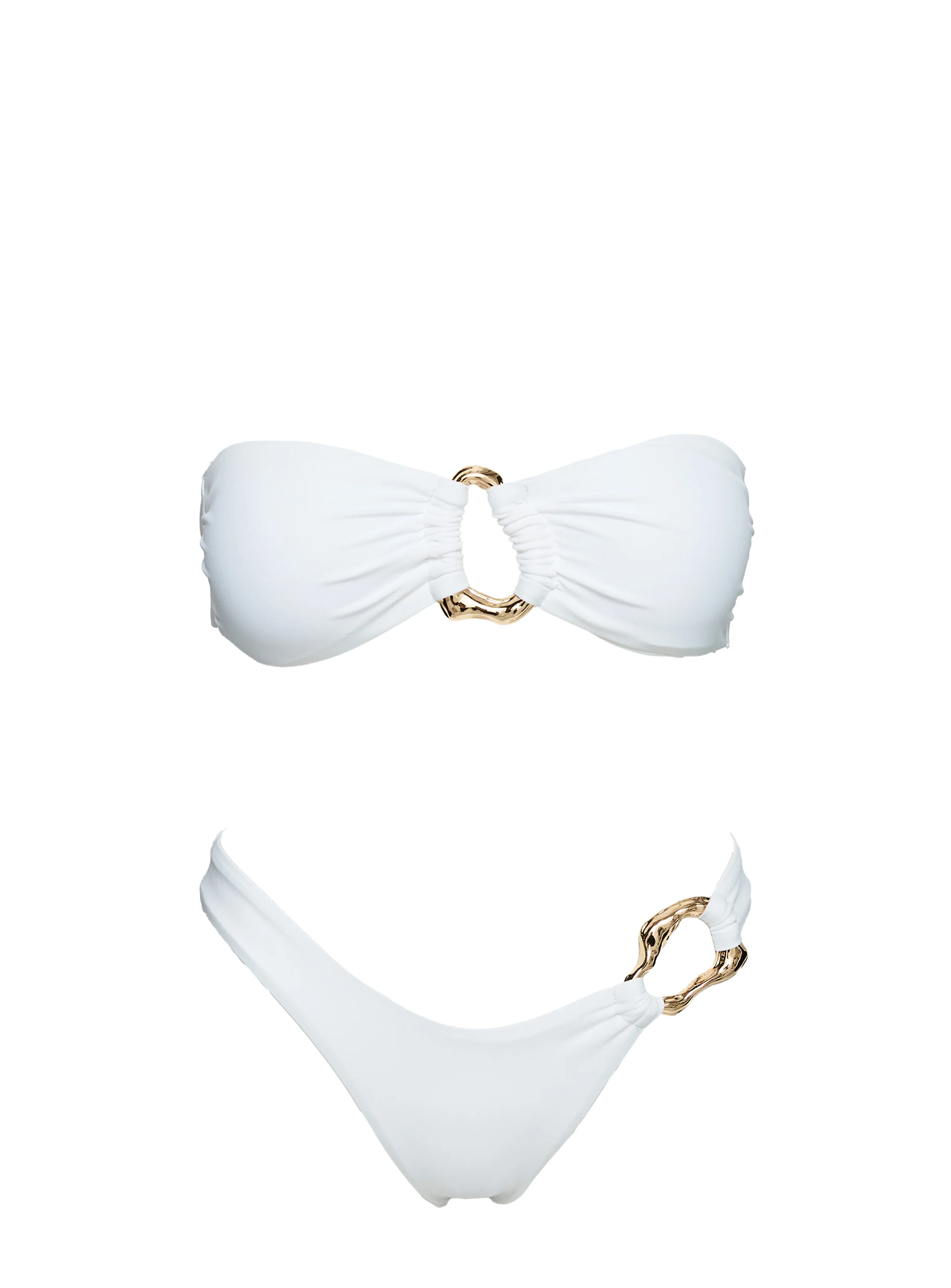 Waves Crashing Bikini Bottoms White