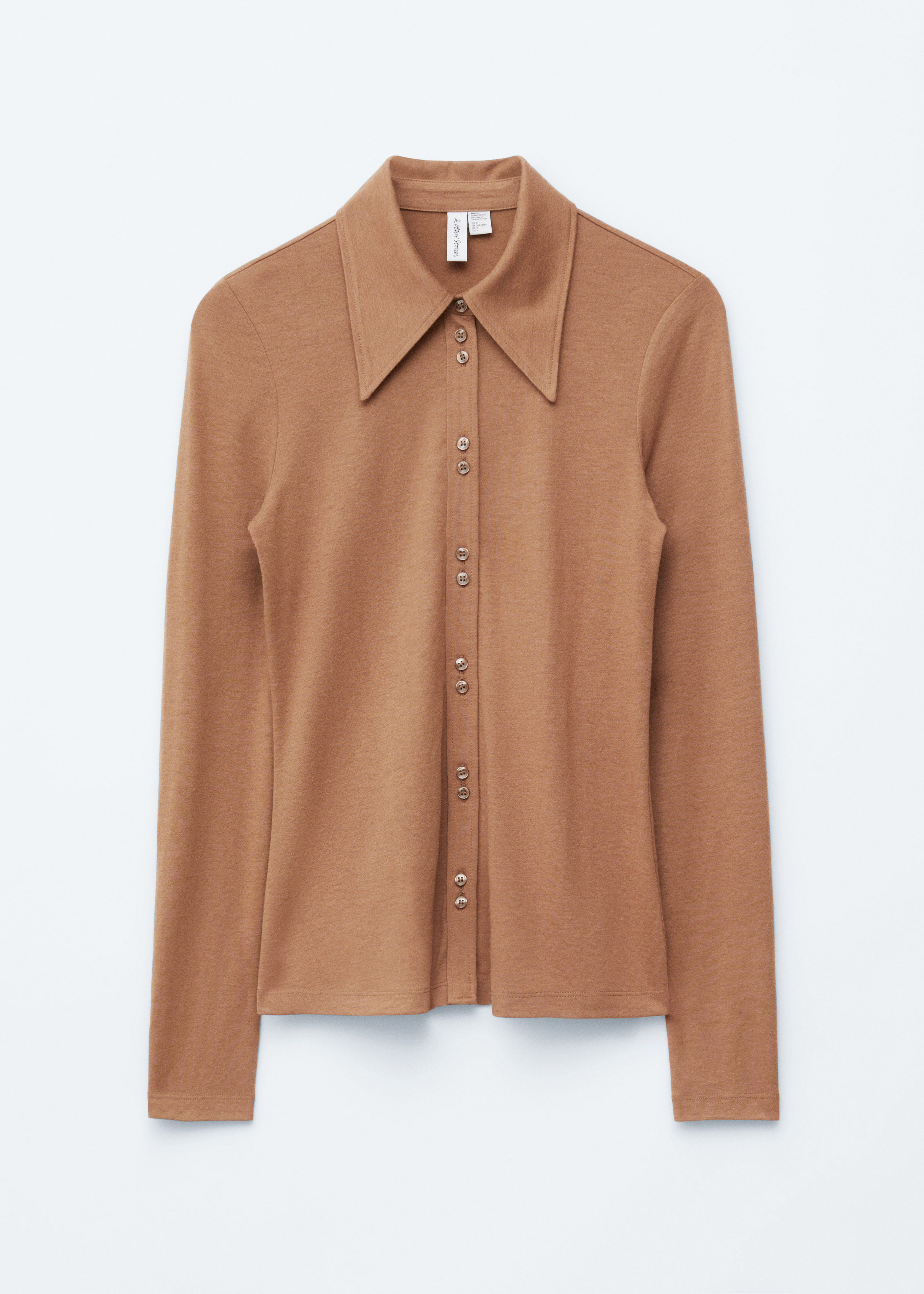 & Other Stories POINTED-COLLAR JERSEY SHIRT