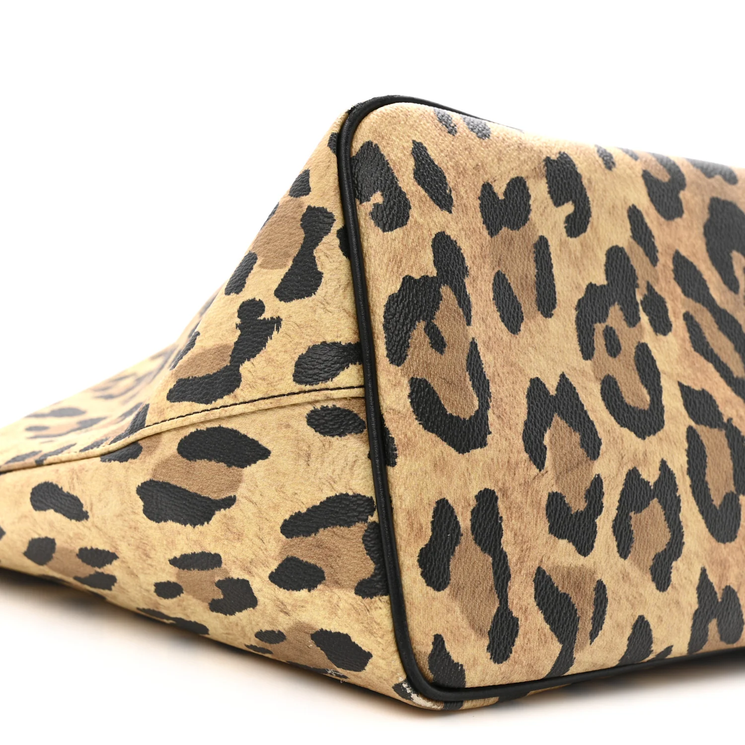Textured Coated Canvas Leopard Print Large Antigona Tote - Top Club