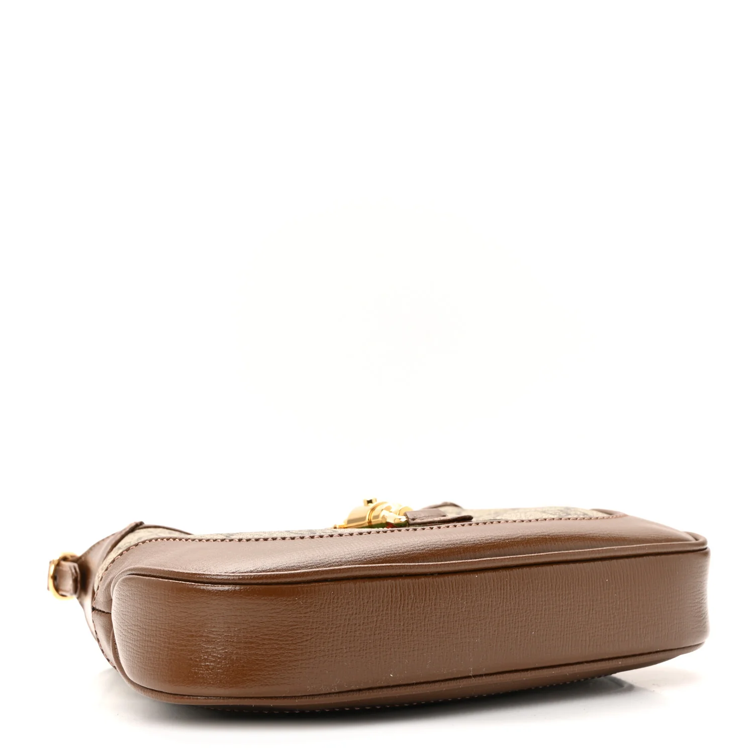 GG Supreme Monogram Azalea Calfskin Web Mini Jackie 1961 Hobo Beige Ebony Brown Sugar - Top Club