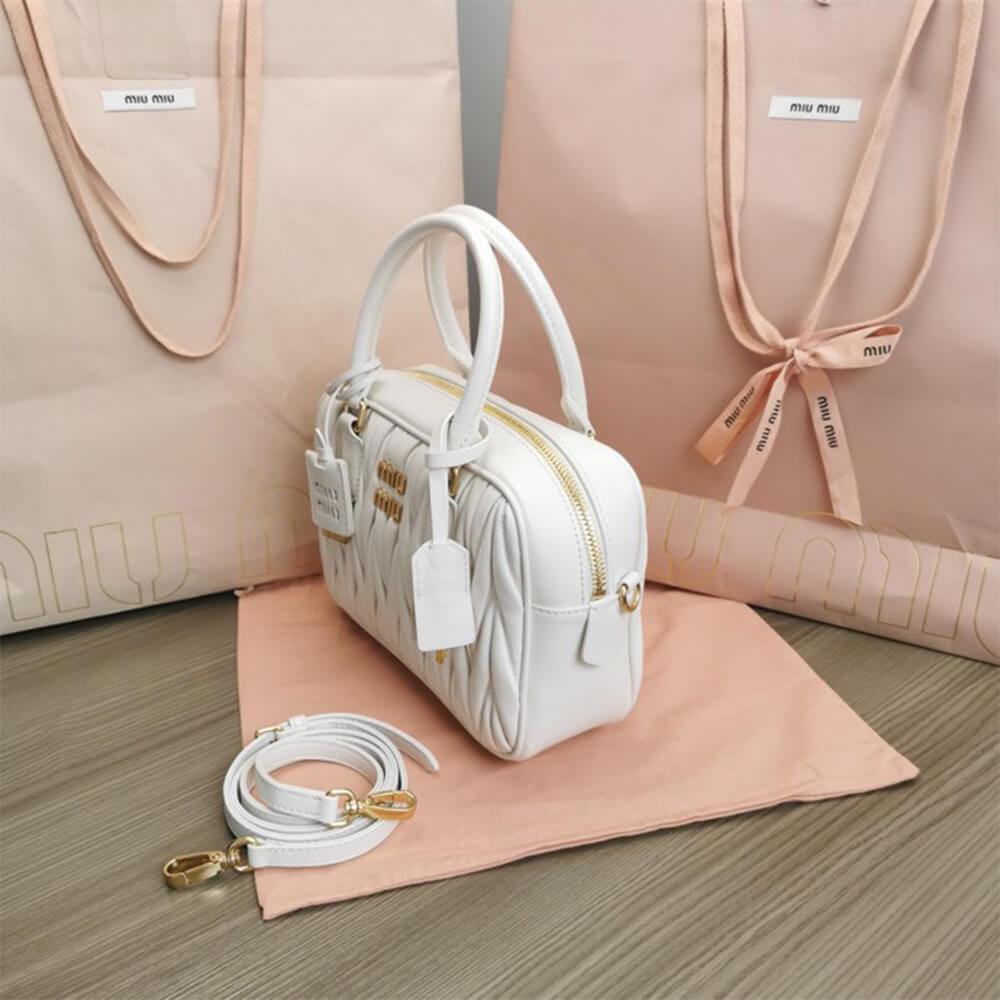 Matelasse nappa leather top-handle bag - Top Club