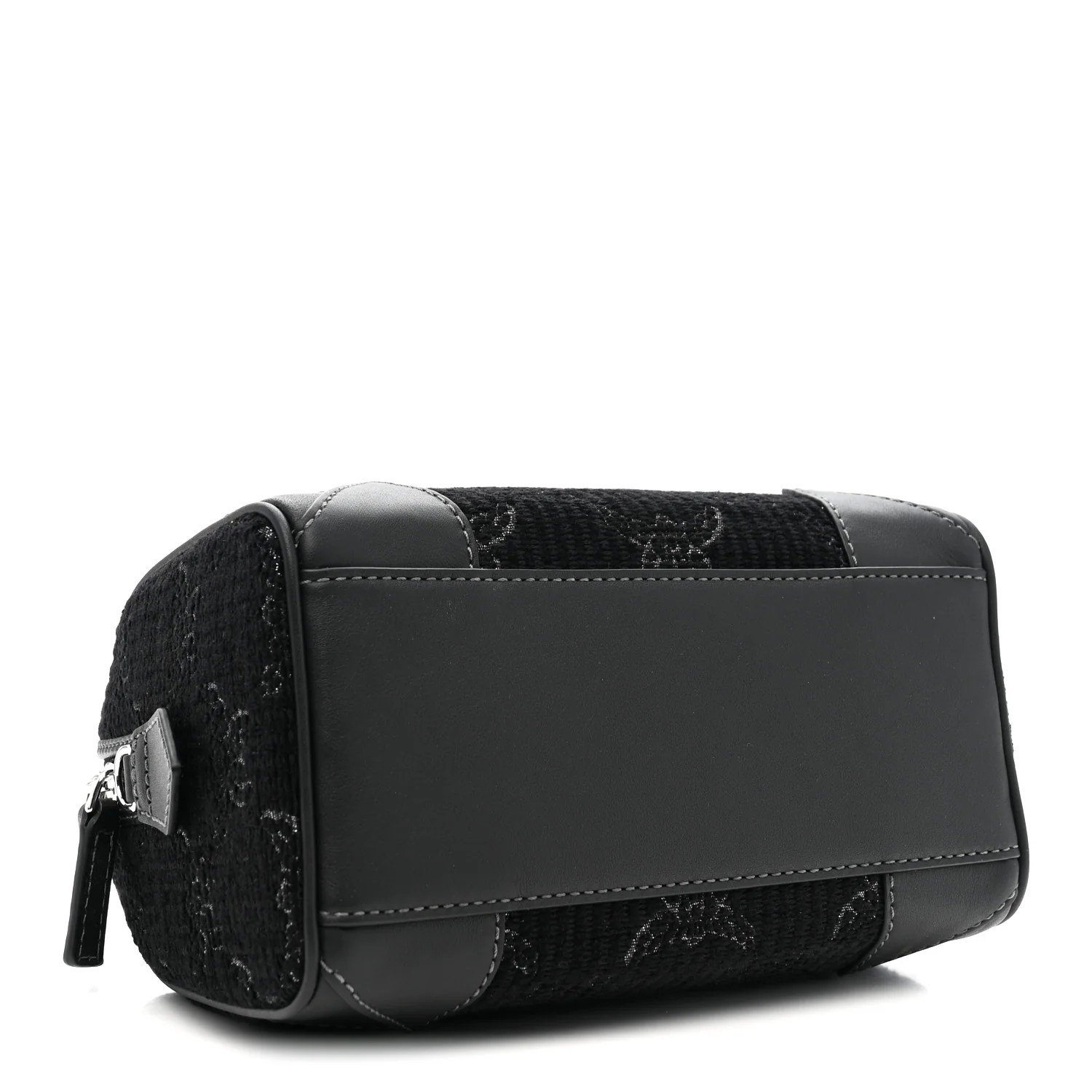 Lauretos Lurex Jacquard Small Ella Boston Bag Black - Top Club
