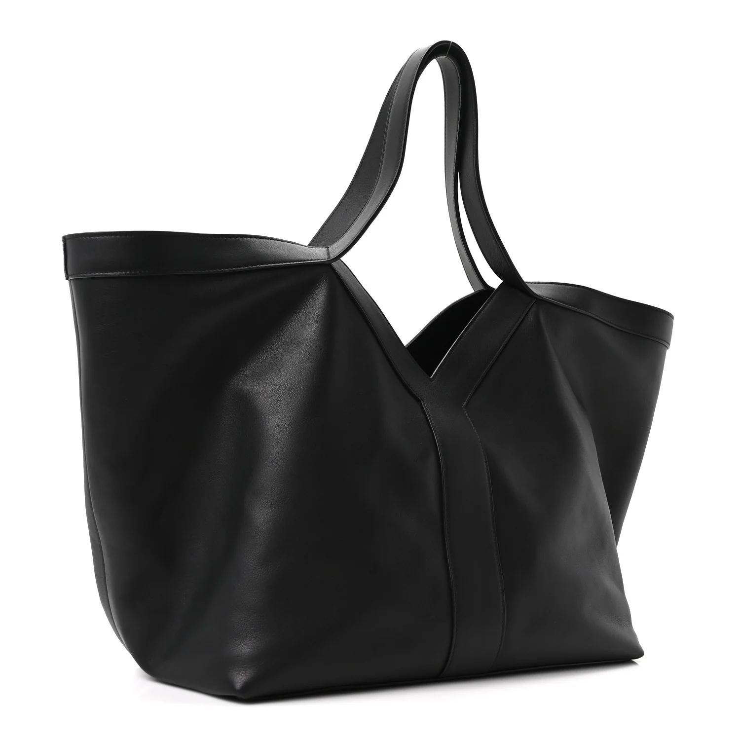 Calfskin Y Tote Black - Top Club