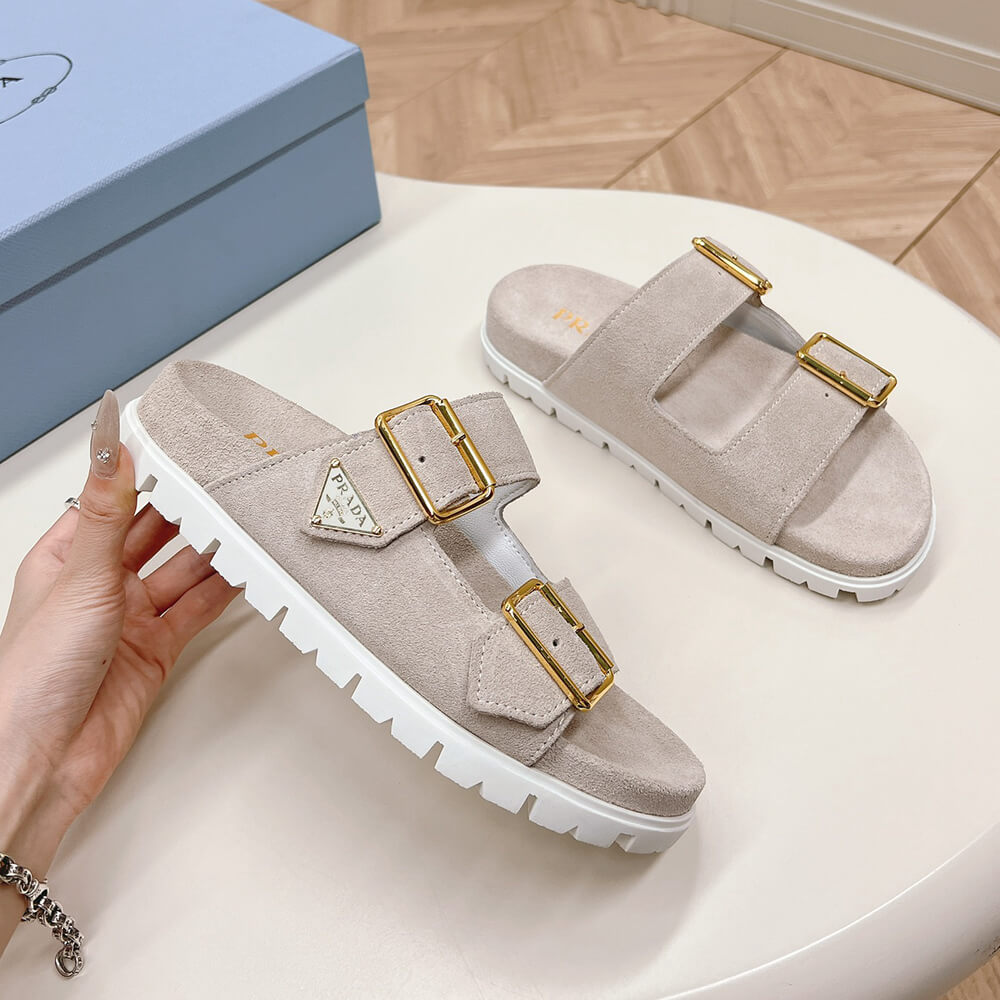PRADA Suede strap slides - Top Club