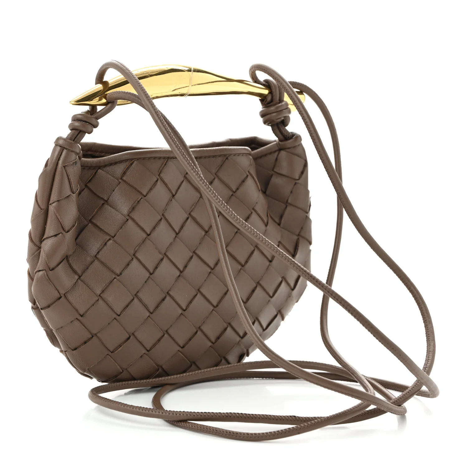 Nappa Intrecciato Mini Sardine Bag Taupe Grey - Top Club