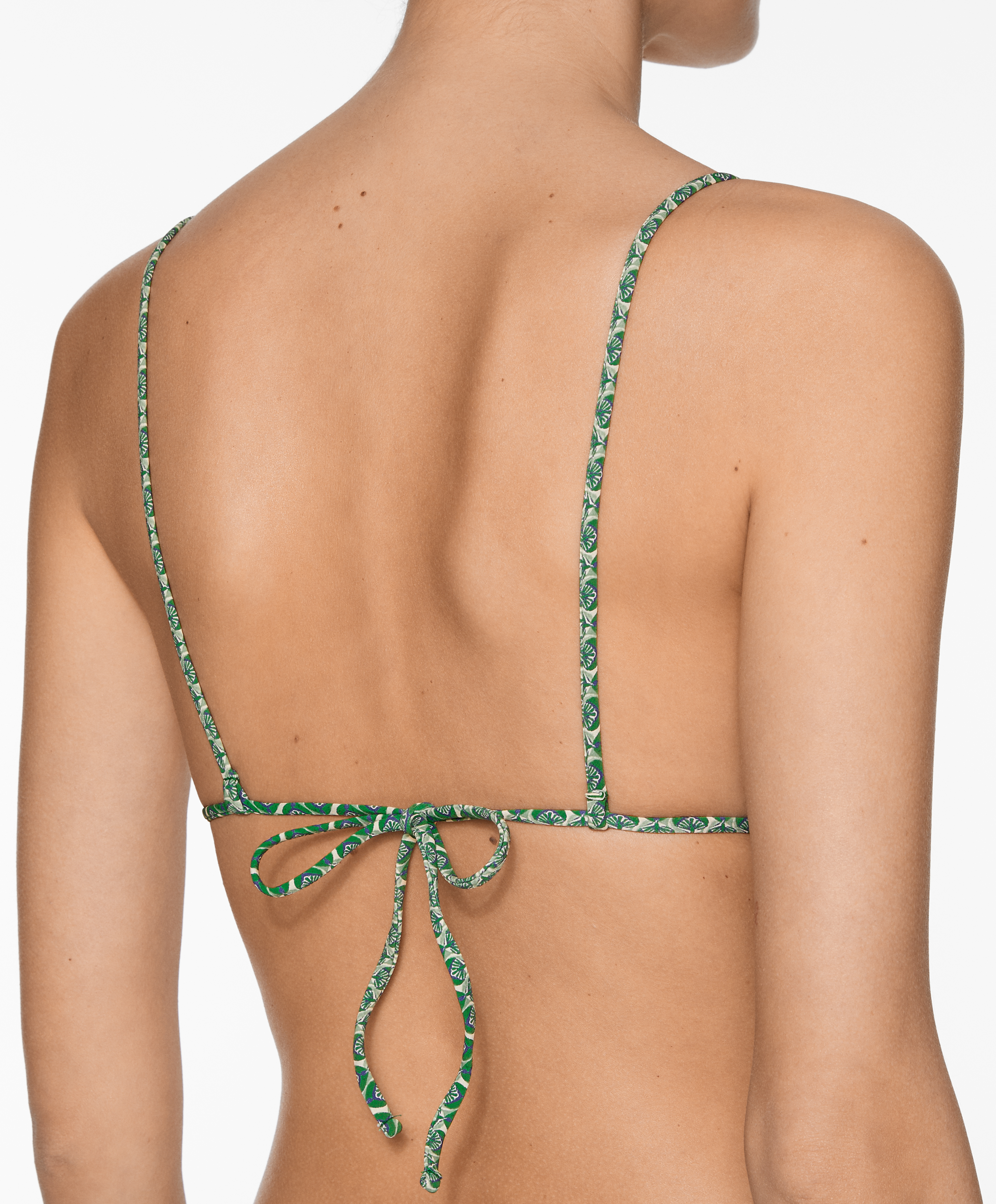OYSHO Smock stamp print triangle bikini top