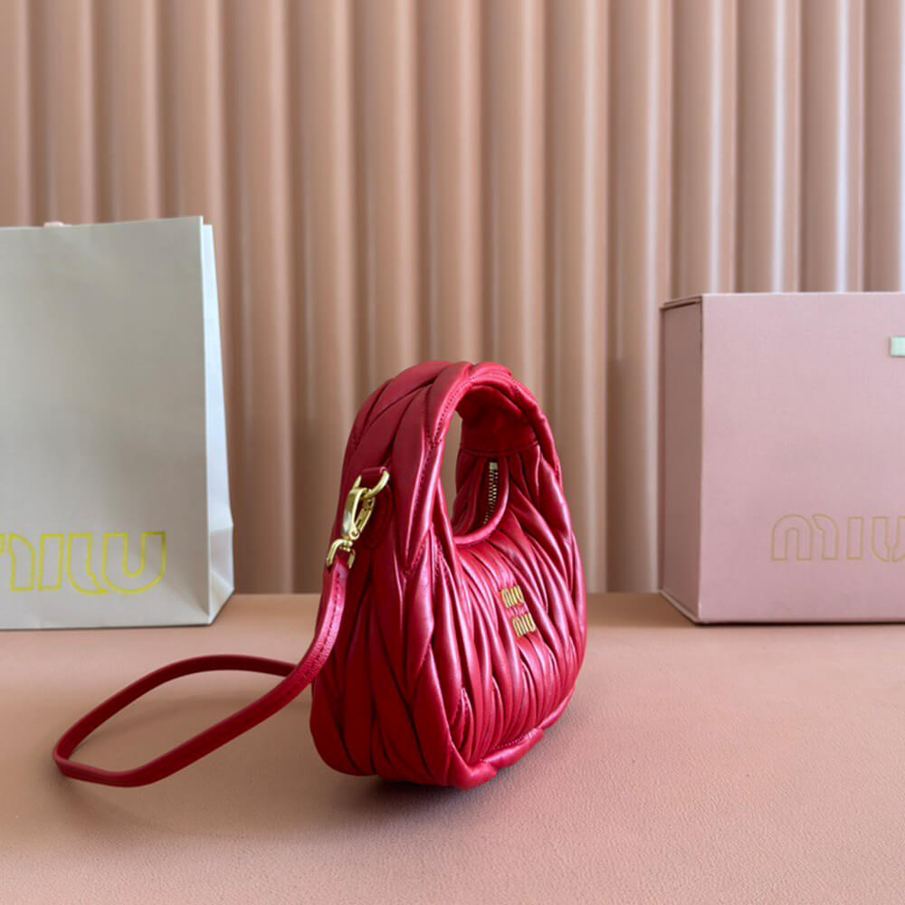 Mini Wander matelasse nappa leather hobo bag(high-end grade) - Top Club