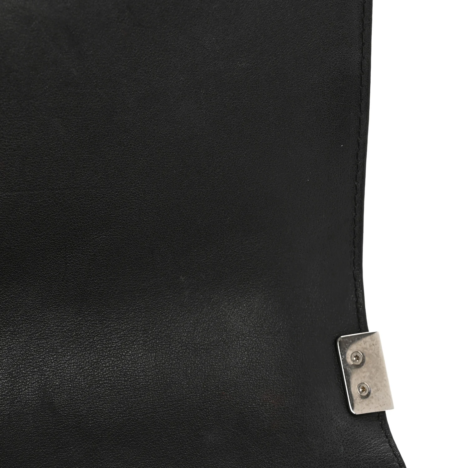 Calfskin Chevron Tweed Medium Boy Flap Black - Top Club