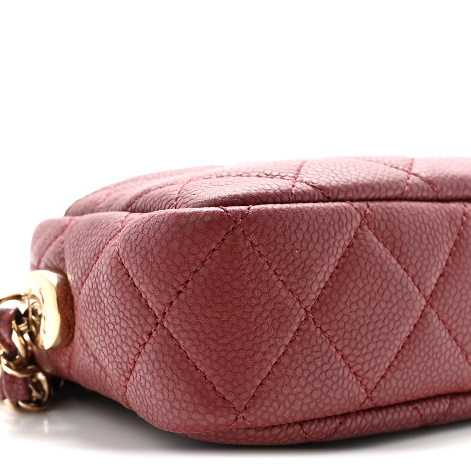 Caviar Quilted Mini Coco Tassel Camera Case Burgundy - Top Club