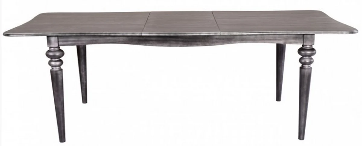 Baroque dining table silver anthracite extendable 180 - 230 cm - table