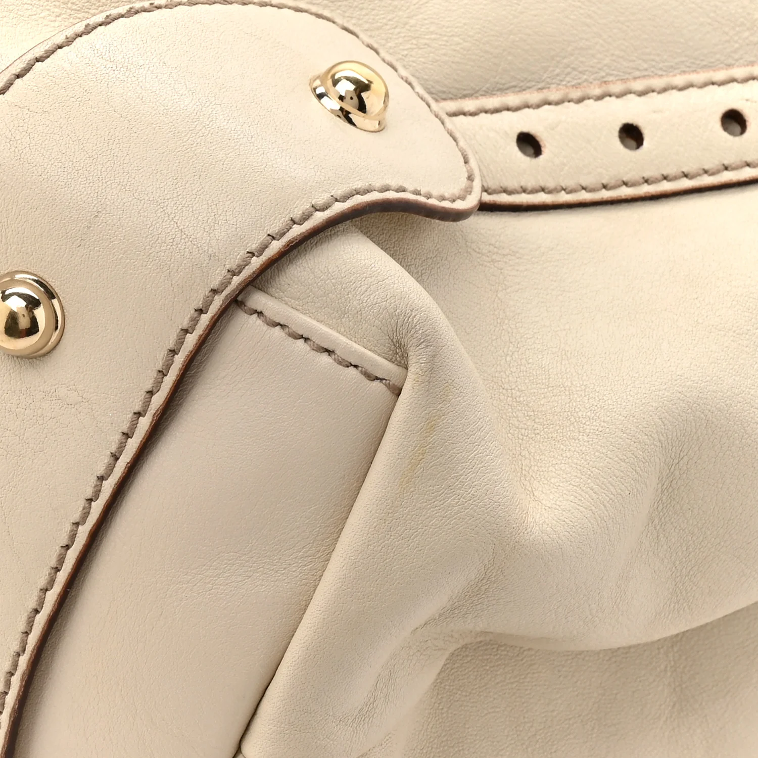 Calfskin Medium Pelham Shoulder Bag Off White - Top Club