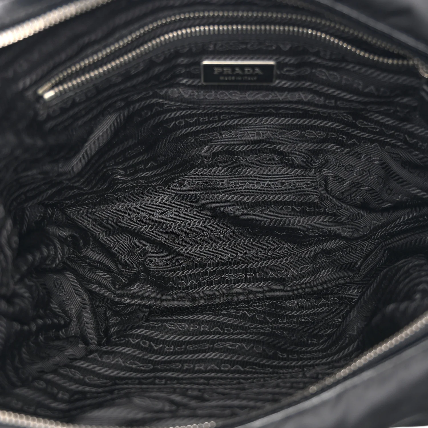 Tessuto Nylon Saffiano Tote Black - Top Club