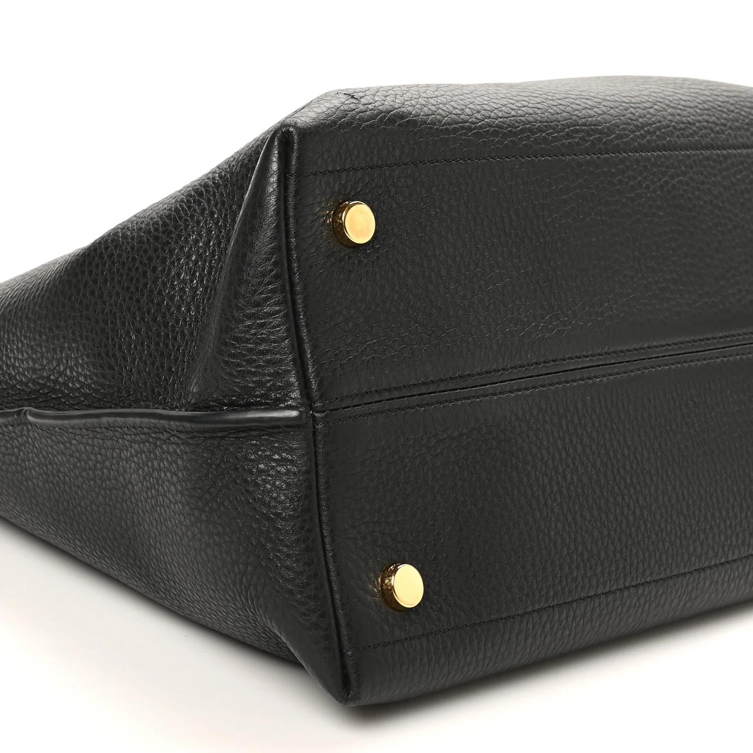 Pebbled Calfskin Alix Padlock Foldover Bag Black - Top Club