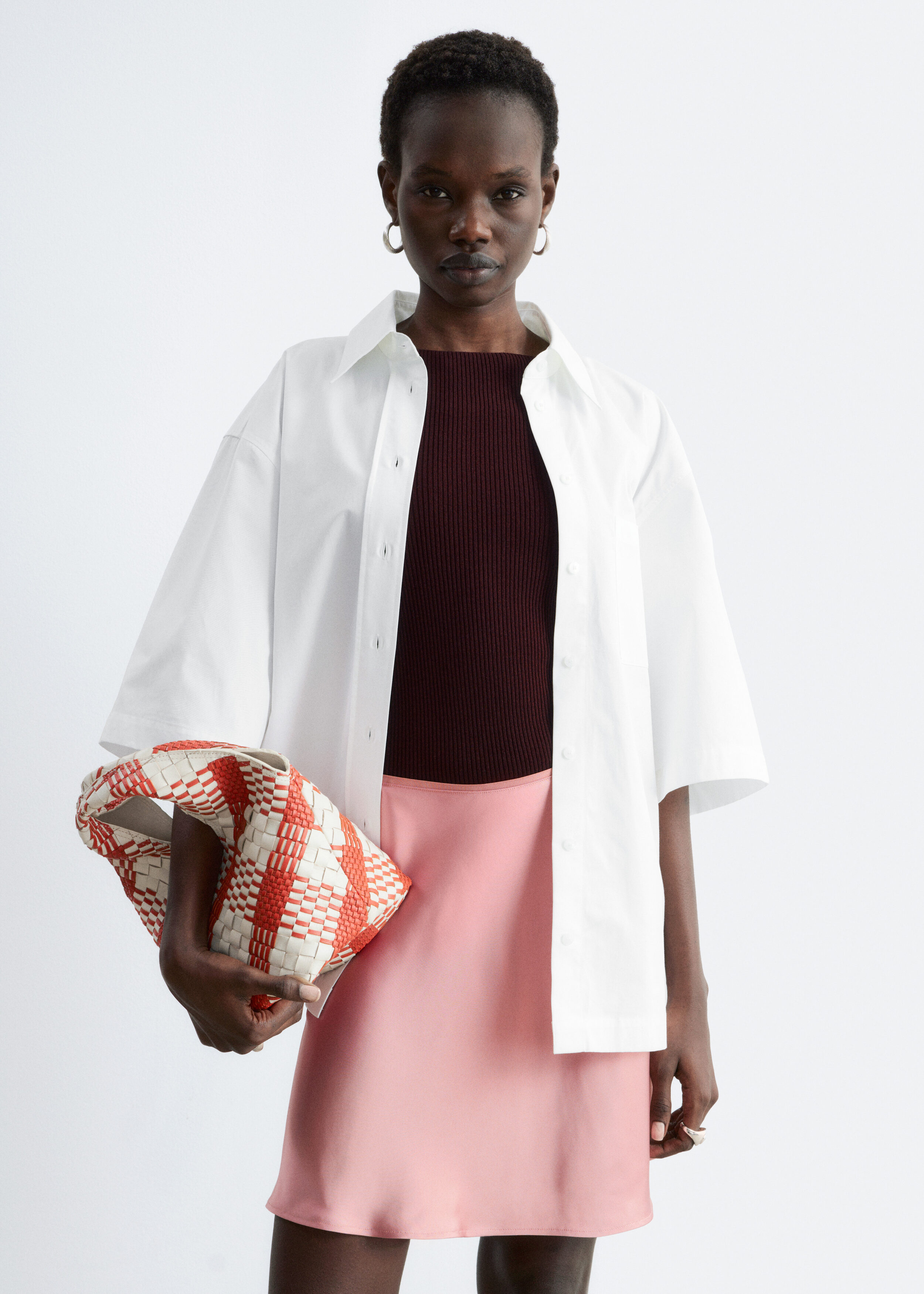 & Other Stories BIAS-CUT VISCOSE MINI SKIRT