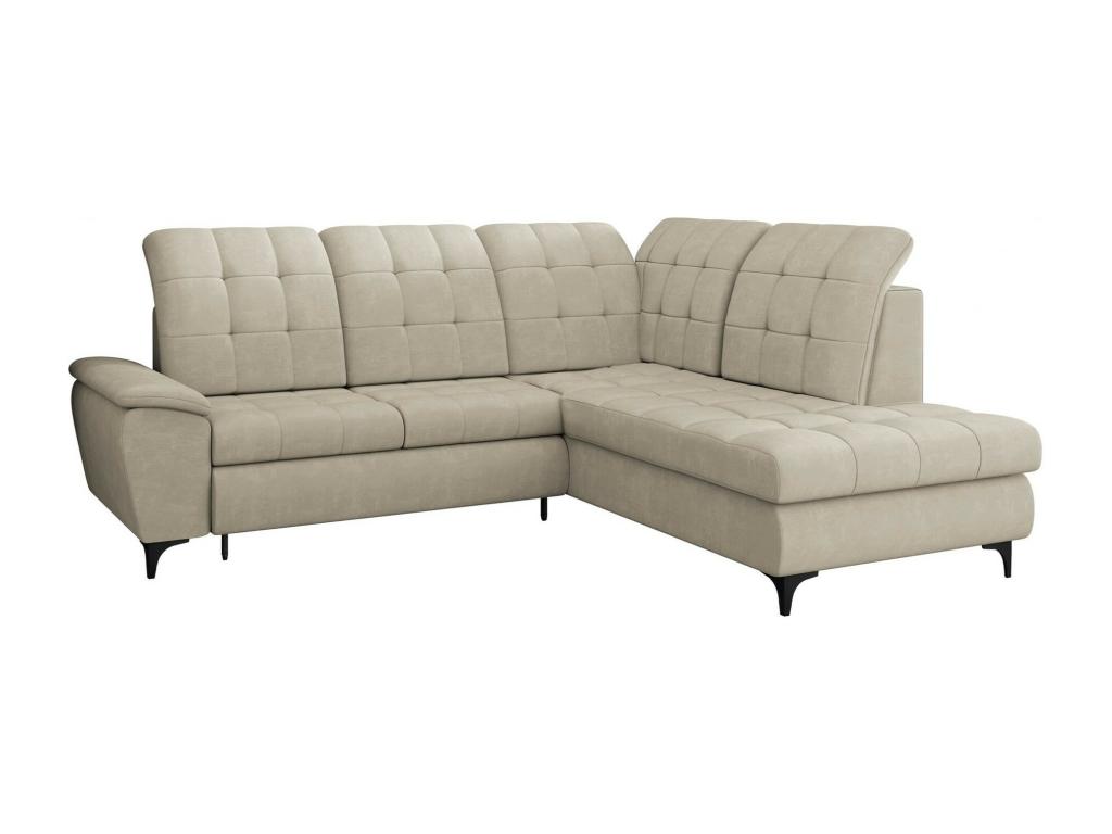 Sofá rinconero Sanford 101, De color marrón claro, Función de descanso, 271x212x104cm