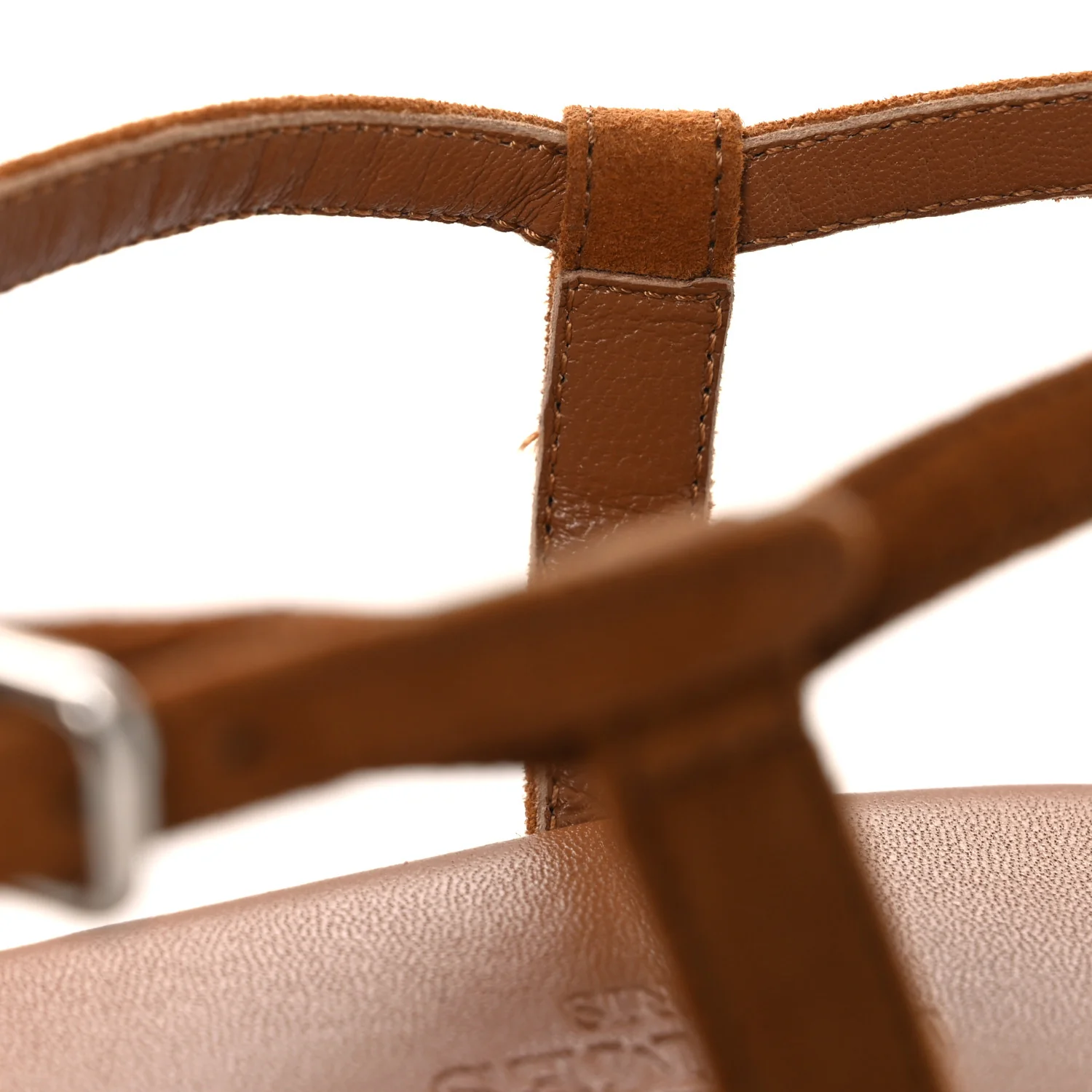 Suede Goatskin Jam 30 Sandals 40 Naturel - Top Club