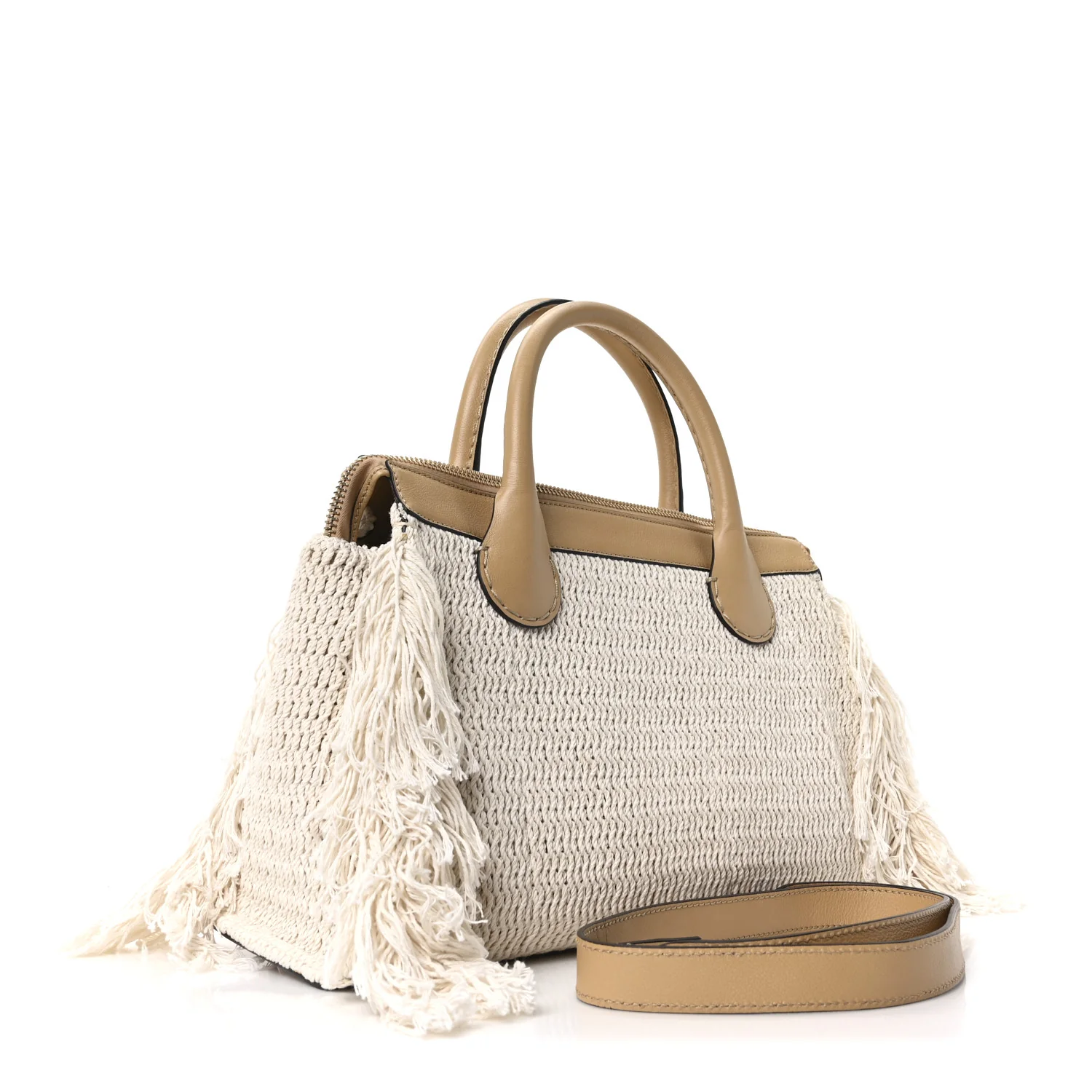 Cotton Calfskin Medium Edith Day Bag Soft Tan - Top Club