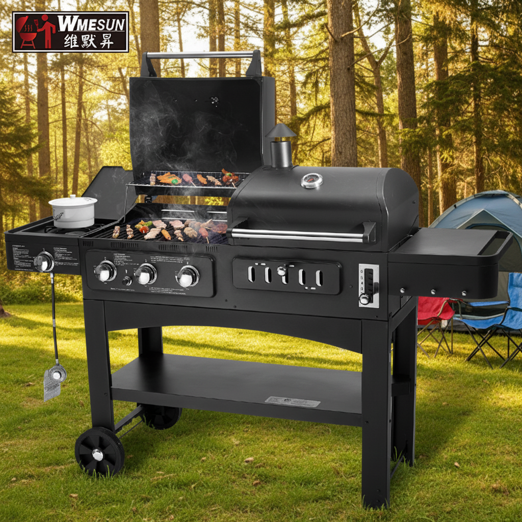 Black Gas & Charcoal Combo Grill Deluxe