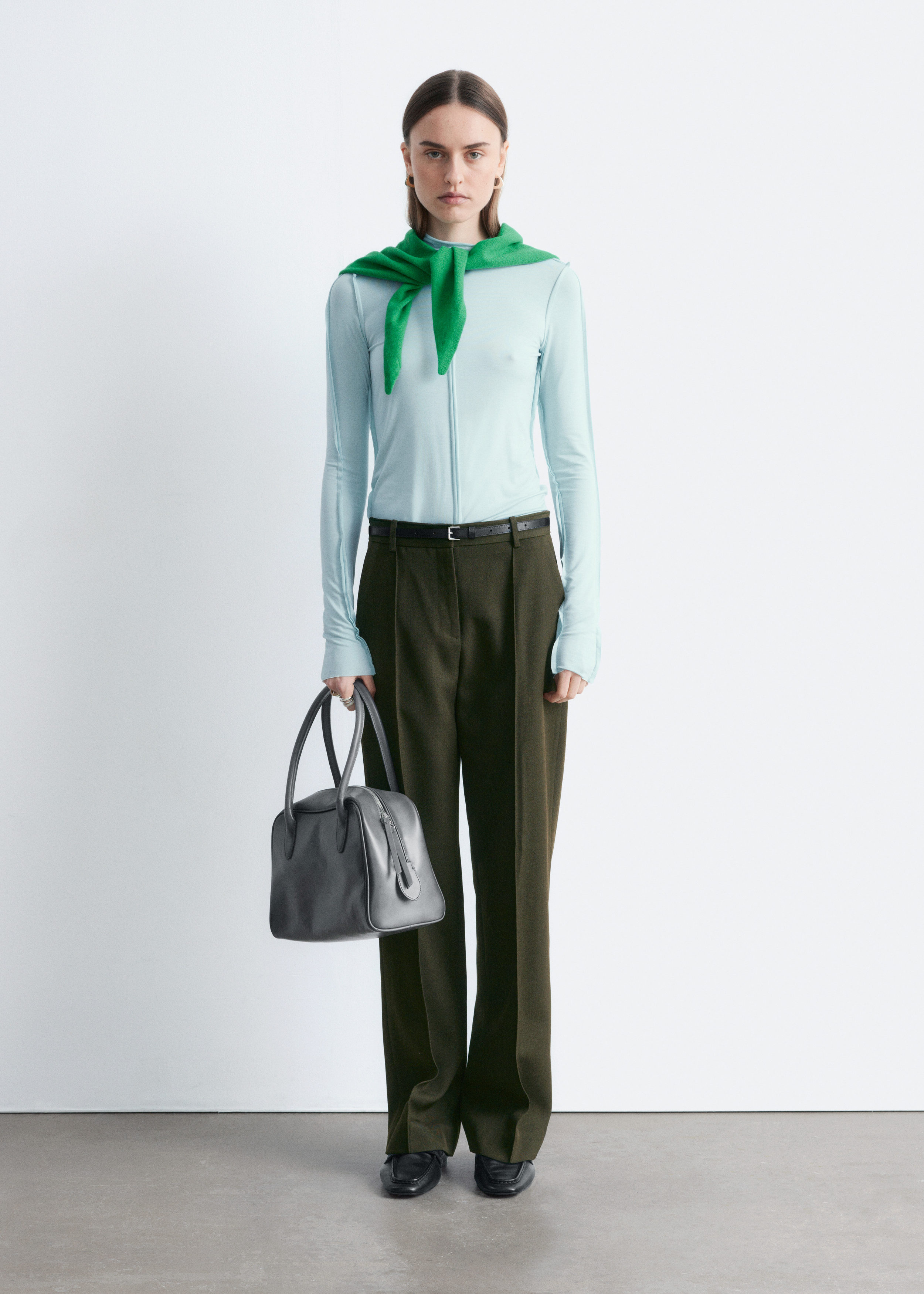 & Other Stories WOOL-BLEND TAILORED TROUSERS