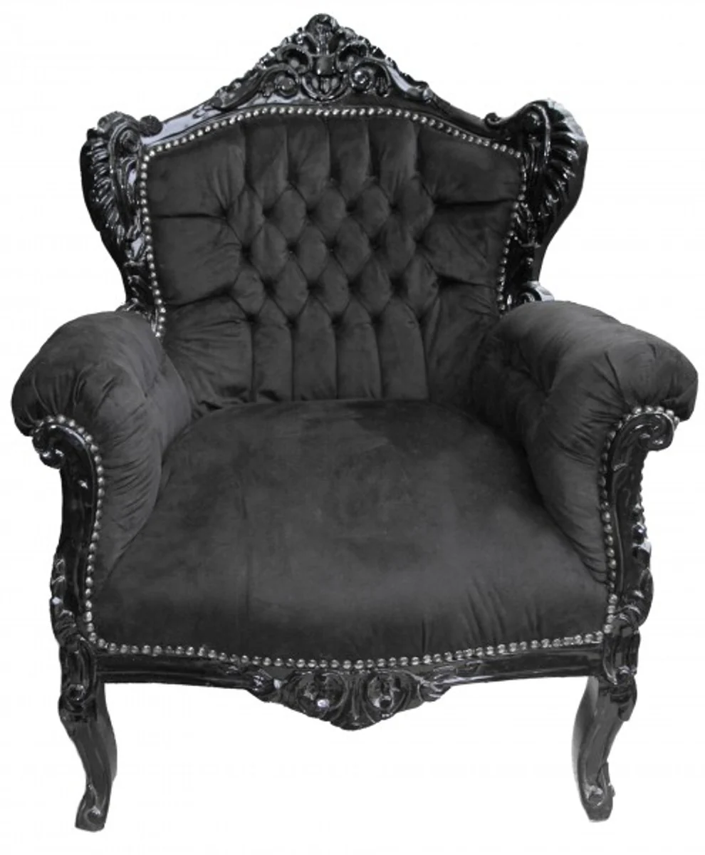 Baroque armchair Lord black/black - antique style